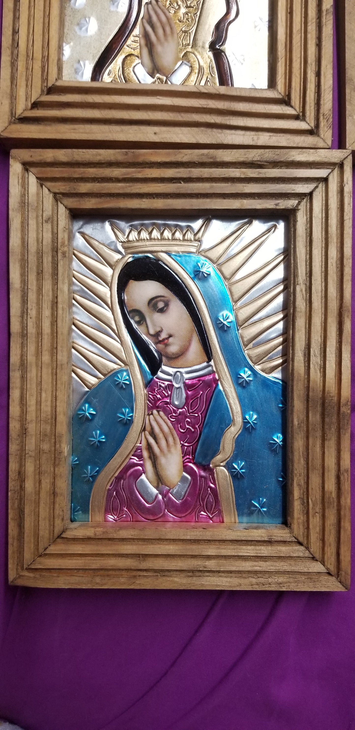 Virgen de Guadalupe en madera