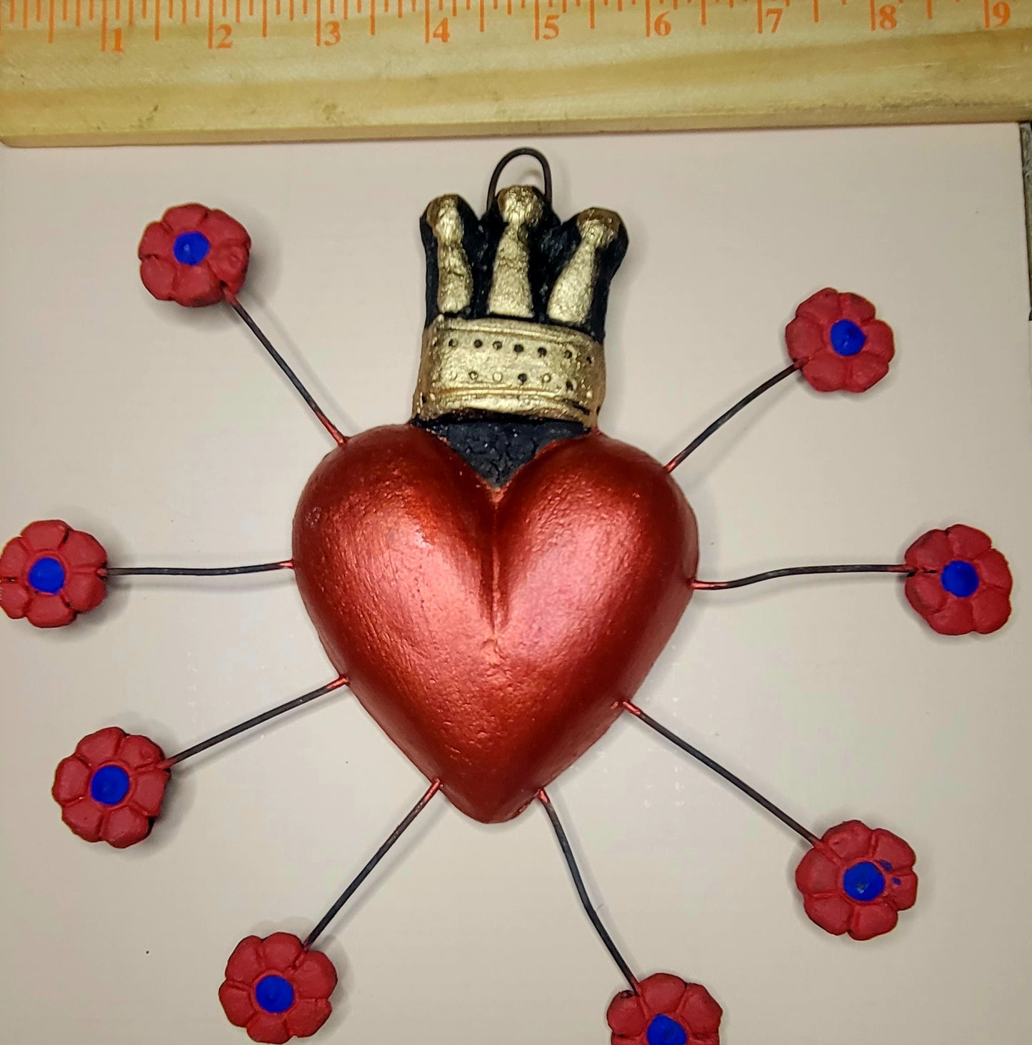 Corazon florecitas (Barro)