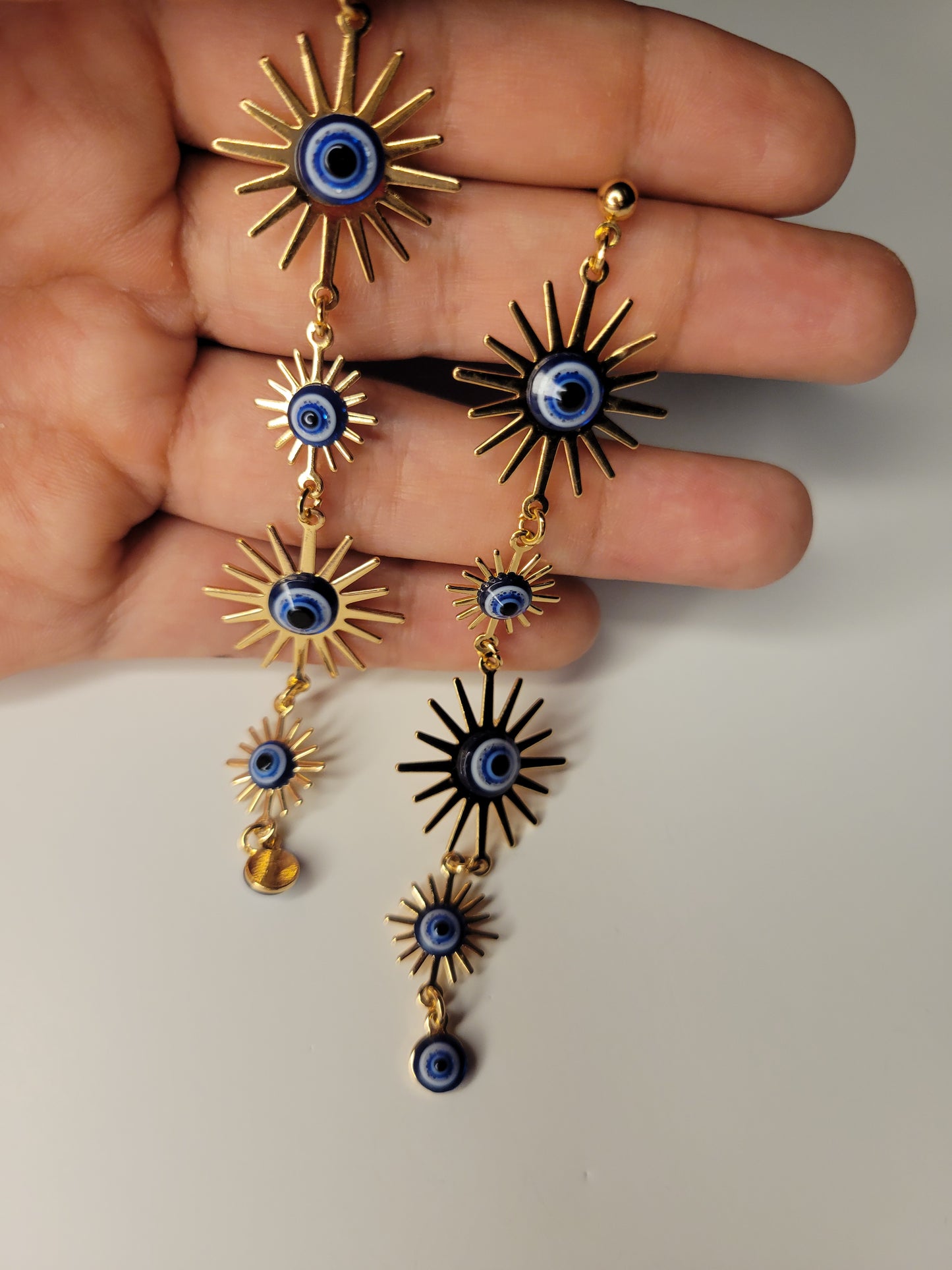 Evil eye aretes