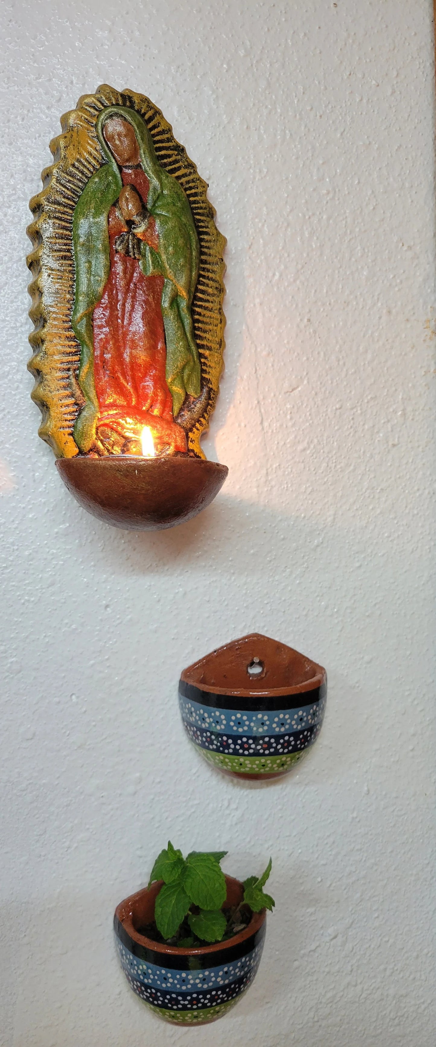 Virgencitas candle holder