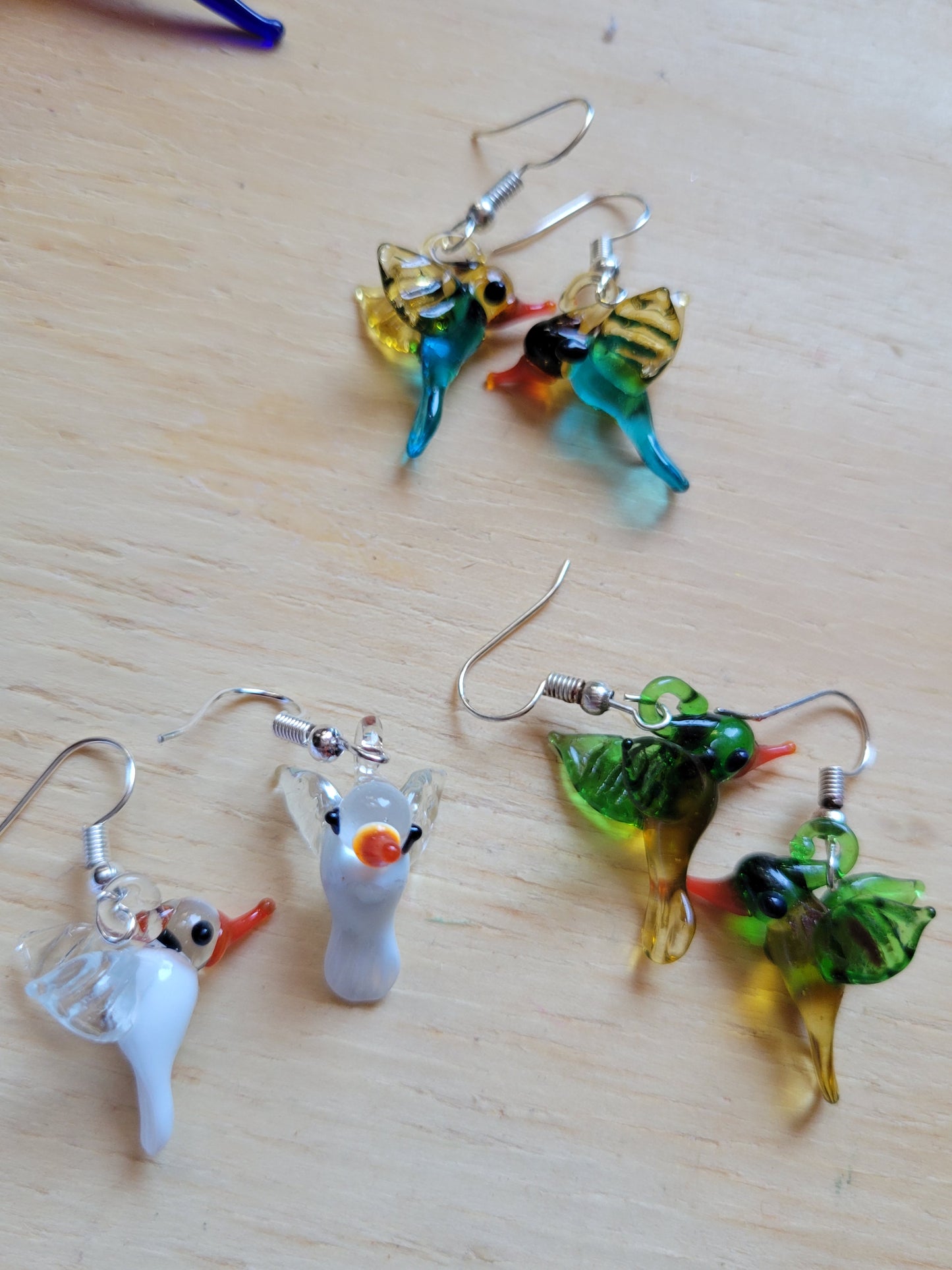 Aretes Colibri vidrio