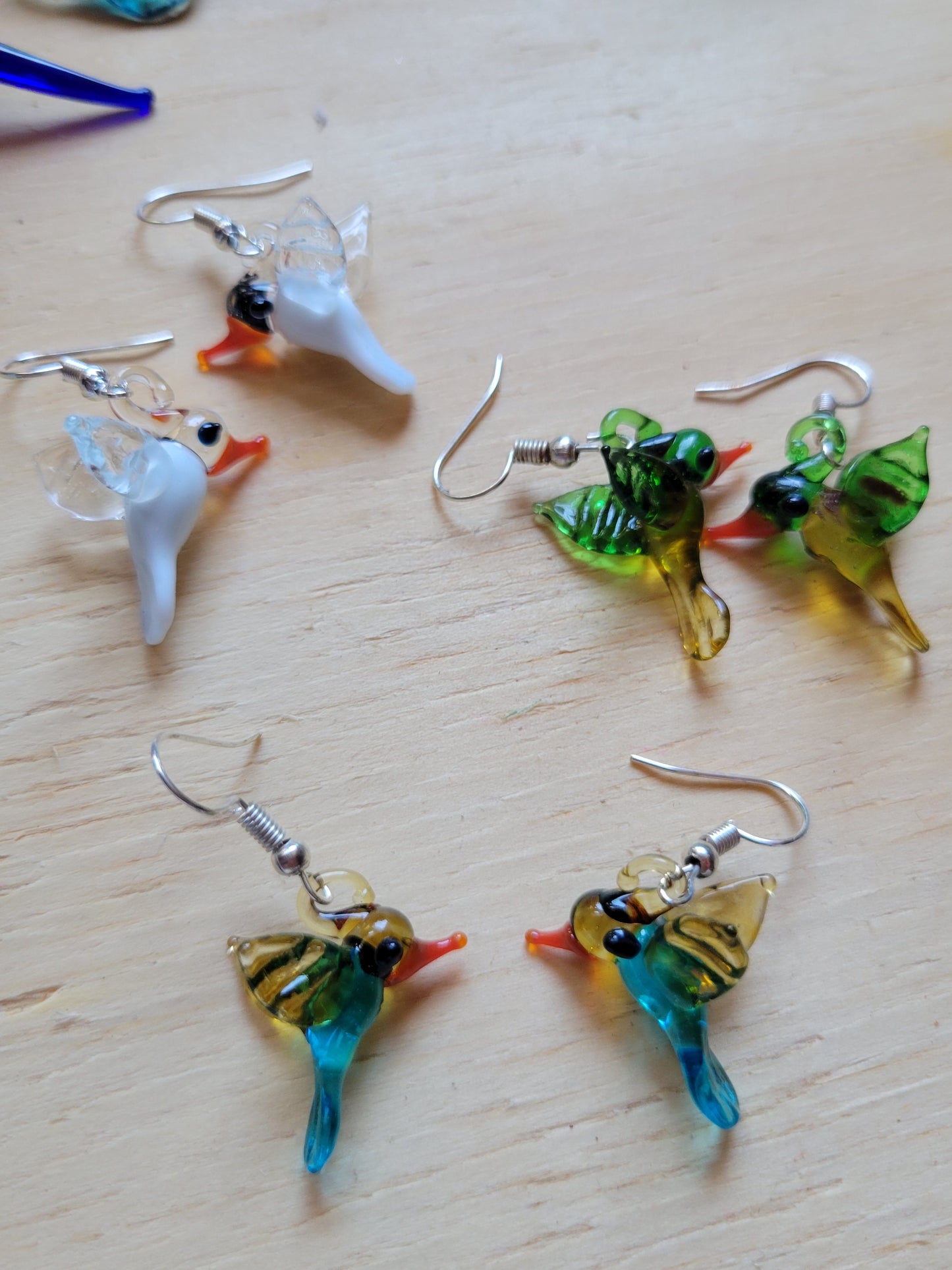 Aretes Colibri vidrio